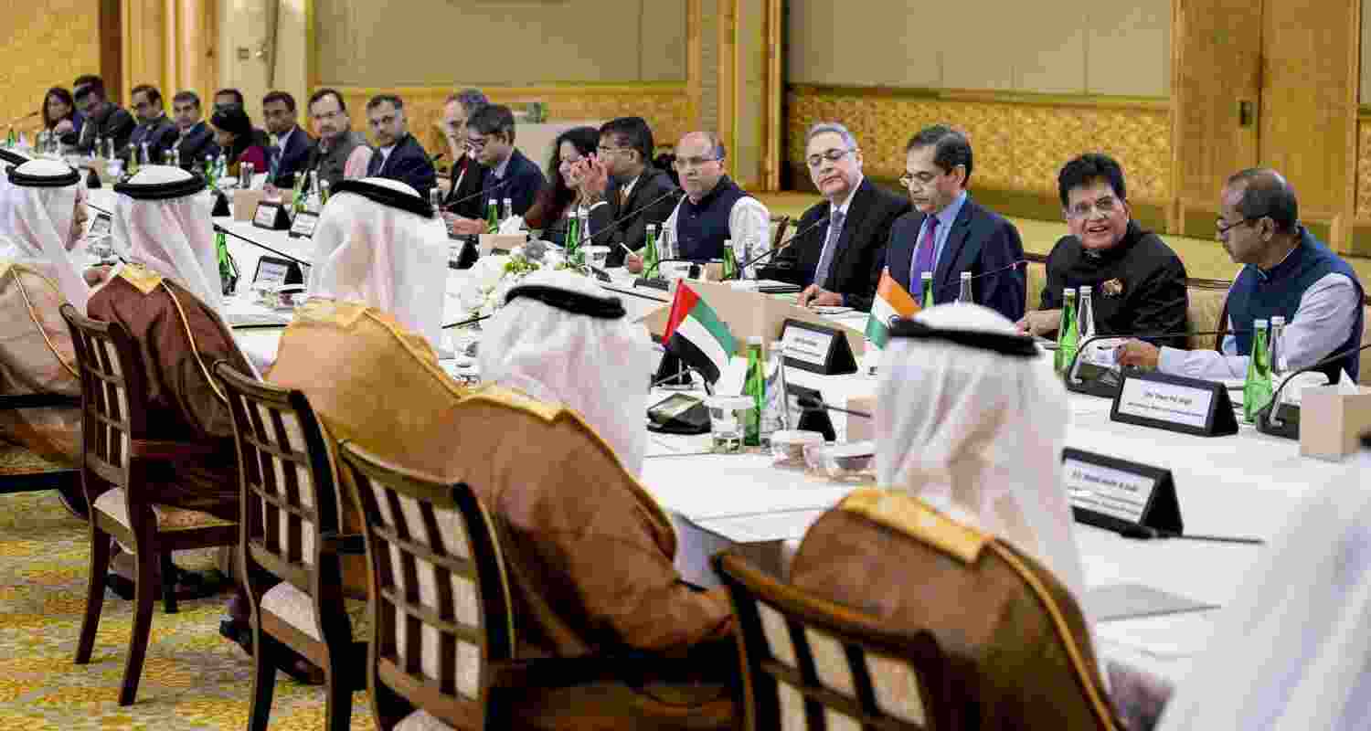 India and the UAE are looking to double bilateral trade in non-oil and non-precious metal sectors to USD 100 billion over the next 3-4 years, said Commerce and Industry Minister, Piyush Goyal, on Thursday
India and the UAE are looking to double bilateral trade in non-oil and non-precious metal sectors to USD 100 billion over the next 3-4 years, said Commerce and Industry Minister, Piyush Goyal, on Thursday