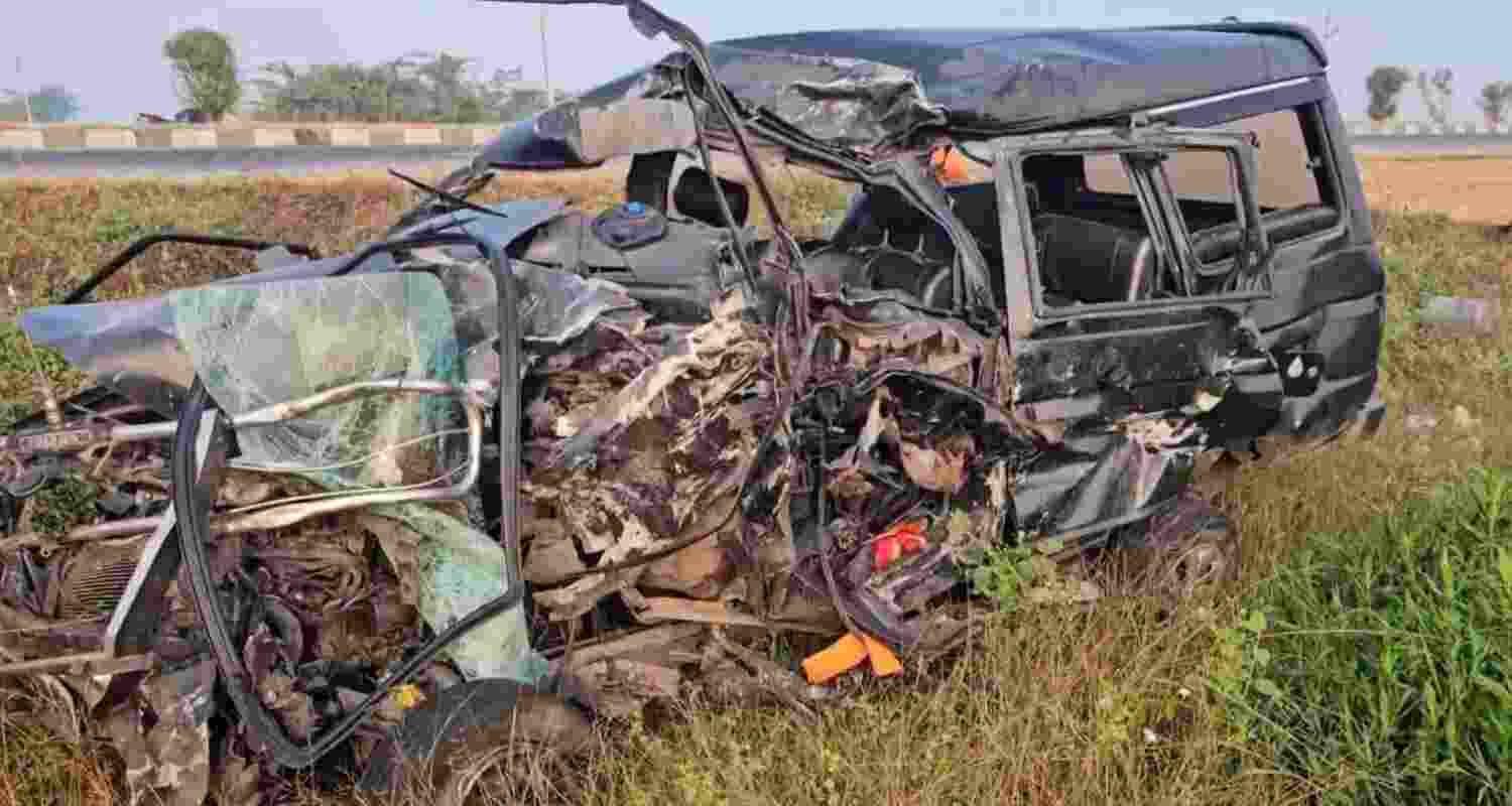 A head-on collision between a private bus and an SUV in Andhra Pradesh’s Allagadda district in the early hours on Friday killed at least four people and injured several, with at least two suffering grievous injuries A head-on collision between a private bus and an SUV in Andhra Pradesh’s Allagadda district in the early hours on Friday killed at least four people and injured several, with at least two suffering grievous injuries