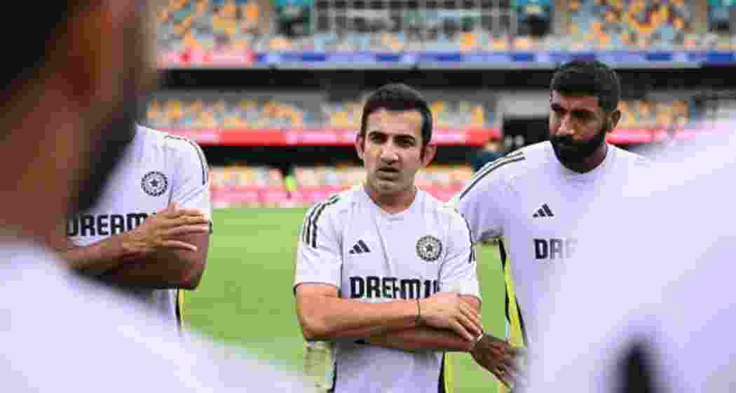 Indian cricket team head coach Gautam Gambhir with Indian men's international team members. Indian cricket team head coach Gautam Gambhir with Indian men's international team members.