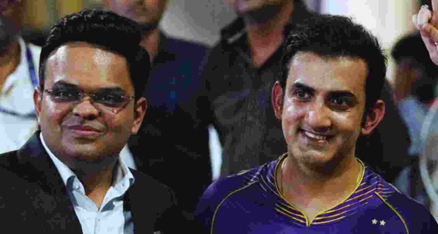 BCCI secretary Jay Shah with former Indian Cricket team batter Gautam Gambhir. BCCI secretary Jay Shah with former Indian Cricket team batter Gautam Gambhir.