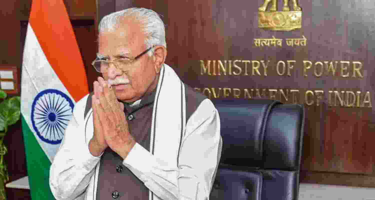 Union Power Minister Manohar Lal. Union Power Minister Manohar Lal.