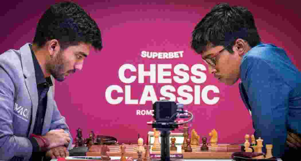 Praggnanandhaa (R), now India’s No. 2 in chess, surpassed world champion D Gukesh (L). Praggnanandhaa (R), now India’s No. 2 in chess, surpassed world champion D Gukesh (L).