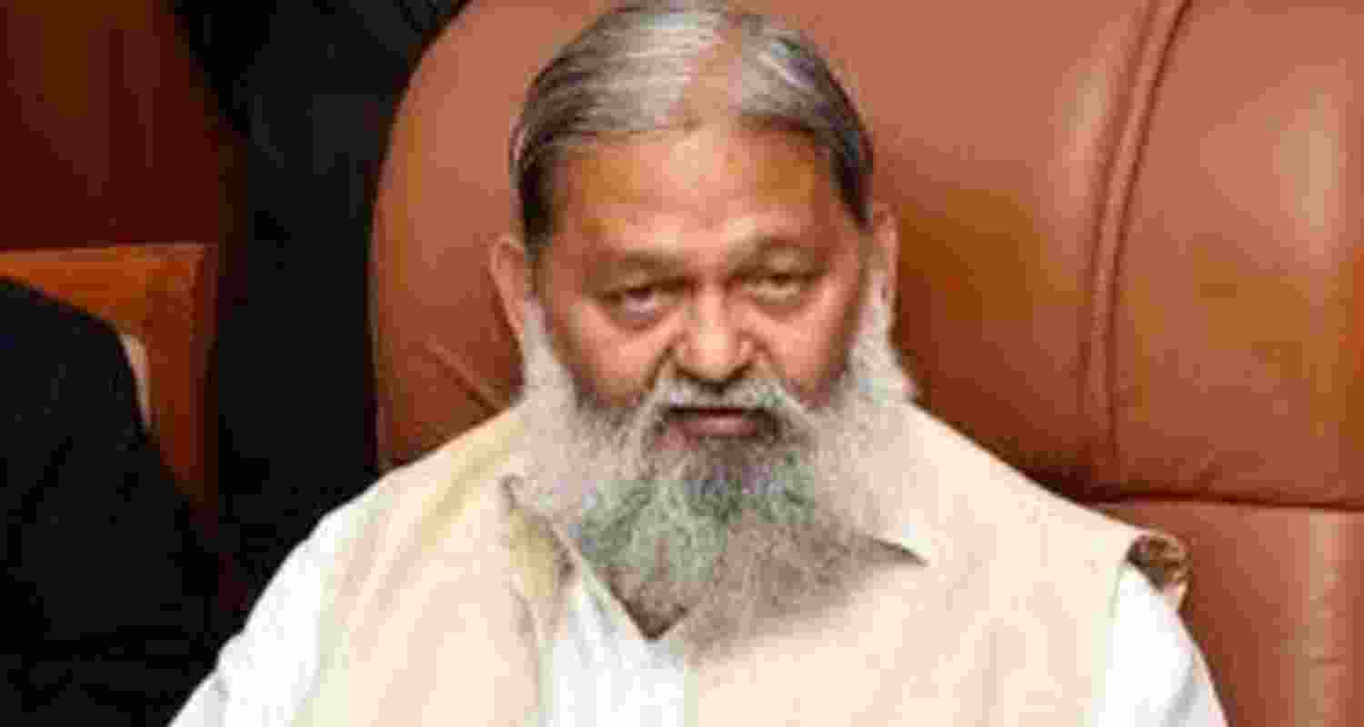 Haryana energy minister Anil Vij. Haryana energy minister Anil Vij.