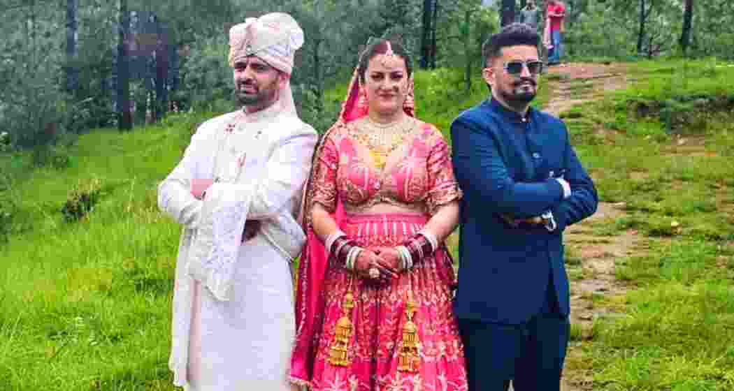 Hattee bride Sunita Chauhan with brothers Pradeep and Kapil Negi Hattee bride Sunita Chauhan with brothers Pradeep and Kapil Negi