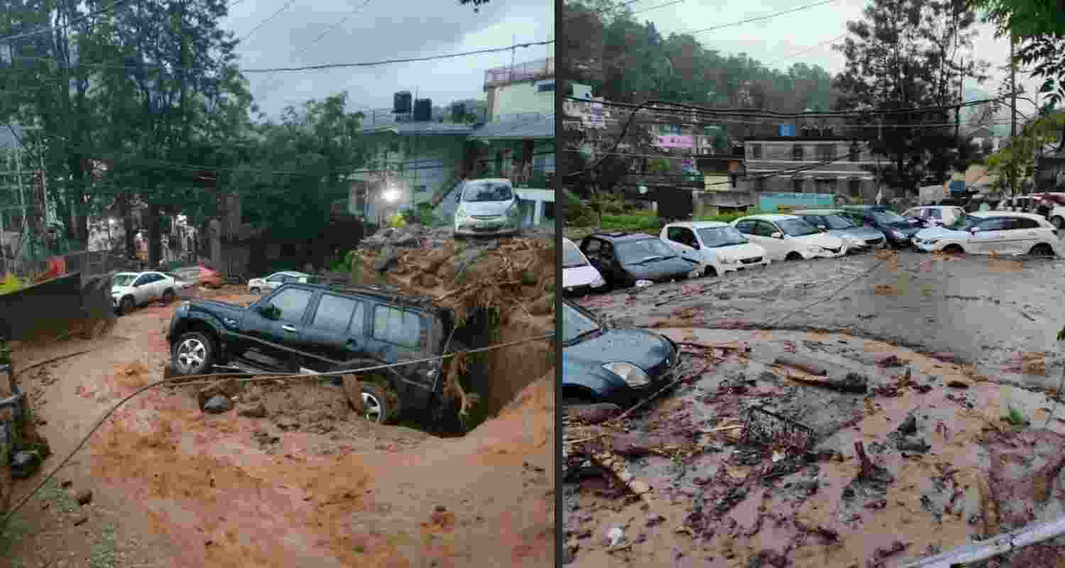 Heavy rain triggered a flash flood at Katwadhi village under Nandi panchayat of Gohar subdivision in Mandi district on Friday night. Heavy rain triggered a flash flood at Katwadhi village under Nandi panchayat of Gohar subdivision in Mandi district on Friday night.