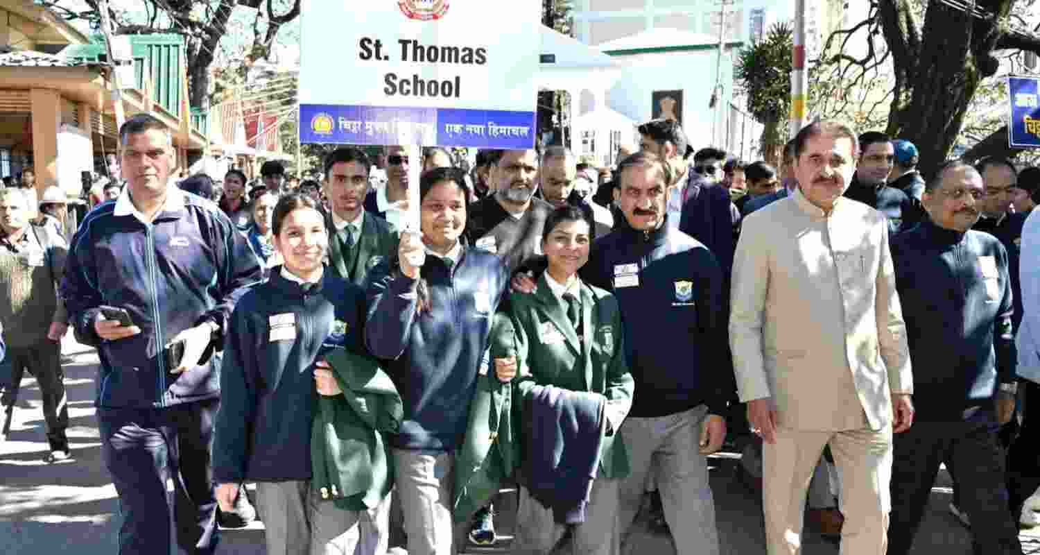 Himachal Pradesh Chief Minister Thakur Sukhvinder Singh Sukhu during a public movement against chitta in Shimla on Saturday. Himachal Pradesh Chief Minister Thakur Sukhvinder Singh Sukhu during a public movement against chitta in Shimla on Saturday.