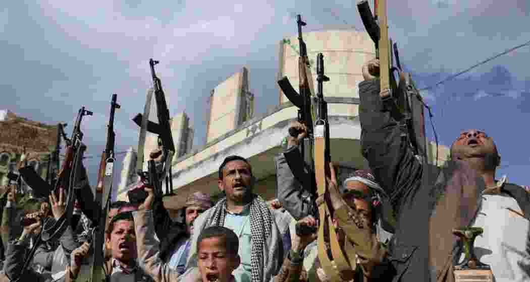 Houthi militants display their weapons in retaliation following US airstrikes in Yemen. The Iran-backed group has vowed to escalate attacks after 53 were killed in the latest military offensive.
Houthi militants display their weapons in retaliation following US airstrikes in Yemen. The Iran-backed group has vowed to escalate attacks after 53 were killed in the latest military offensive.