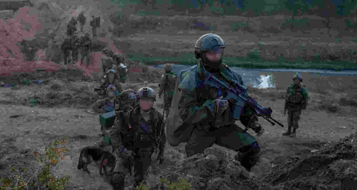 Israeli Defence forces in Gaza during a raid on Hamas targets. Israeli Defence forces in Gaza during a raid on Hamas targets.