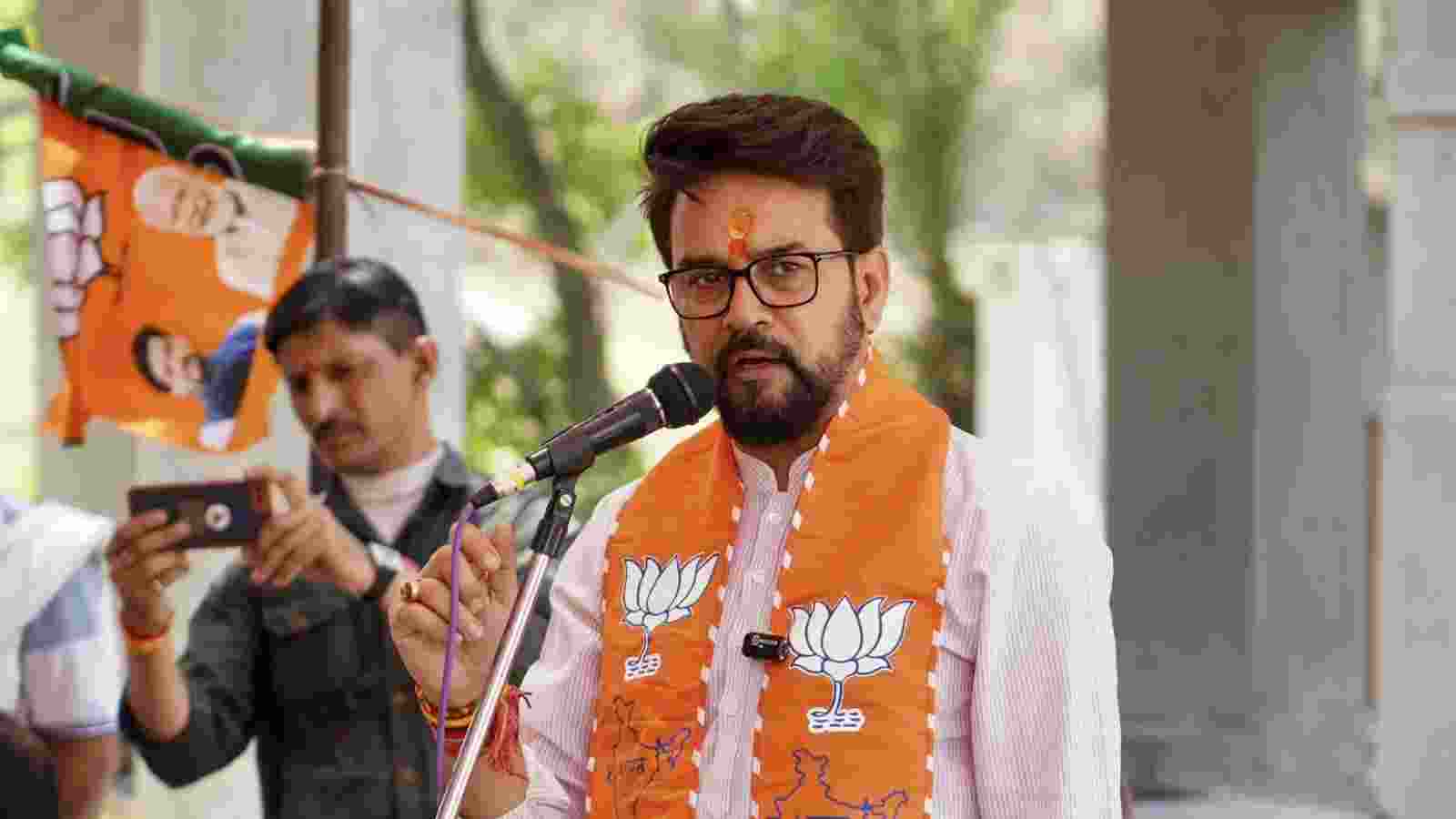 Anurag Thakur: India to become "colony of foreign forces" if INDI bloc comes to power Anurag Thakur: India to become "colony of foreign forces" if INDI bloc comes to power