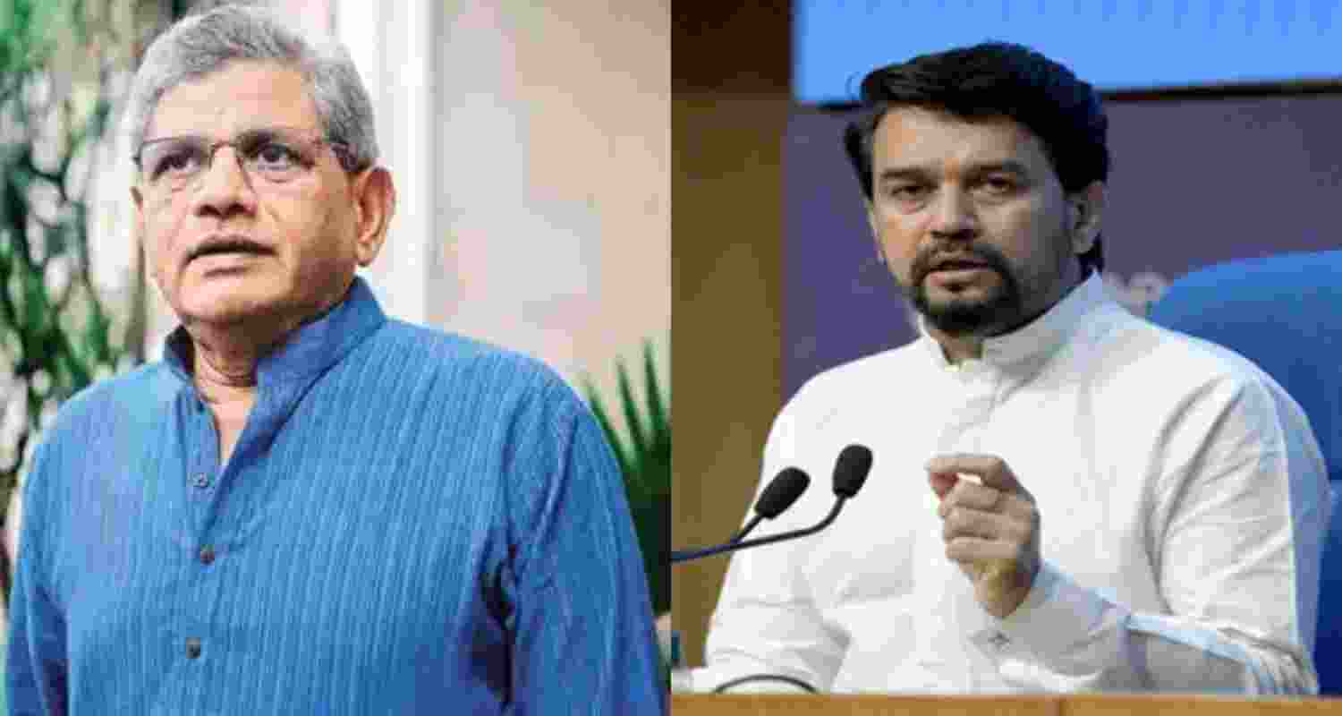 Now Yechury Urges ECI to Take Actions Against Union Minister Anurag Thakur. Now Yechury Urges ECI to Take Actions Against Union Minister Anurag Thakur.