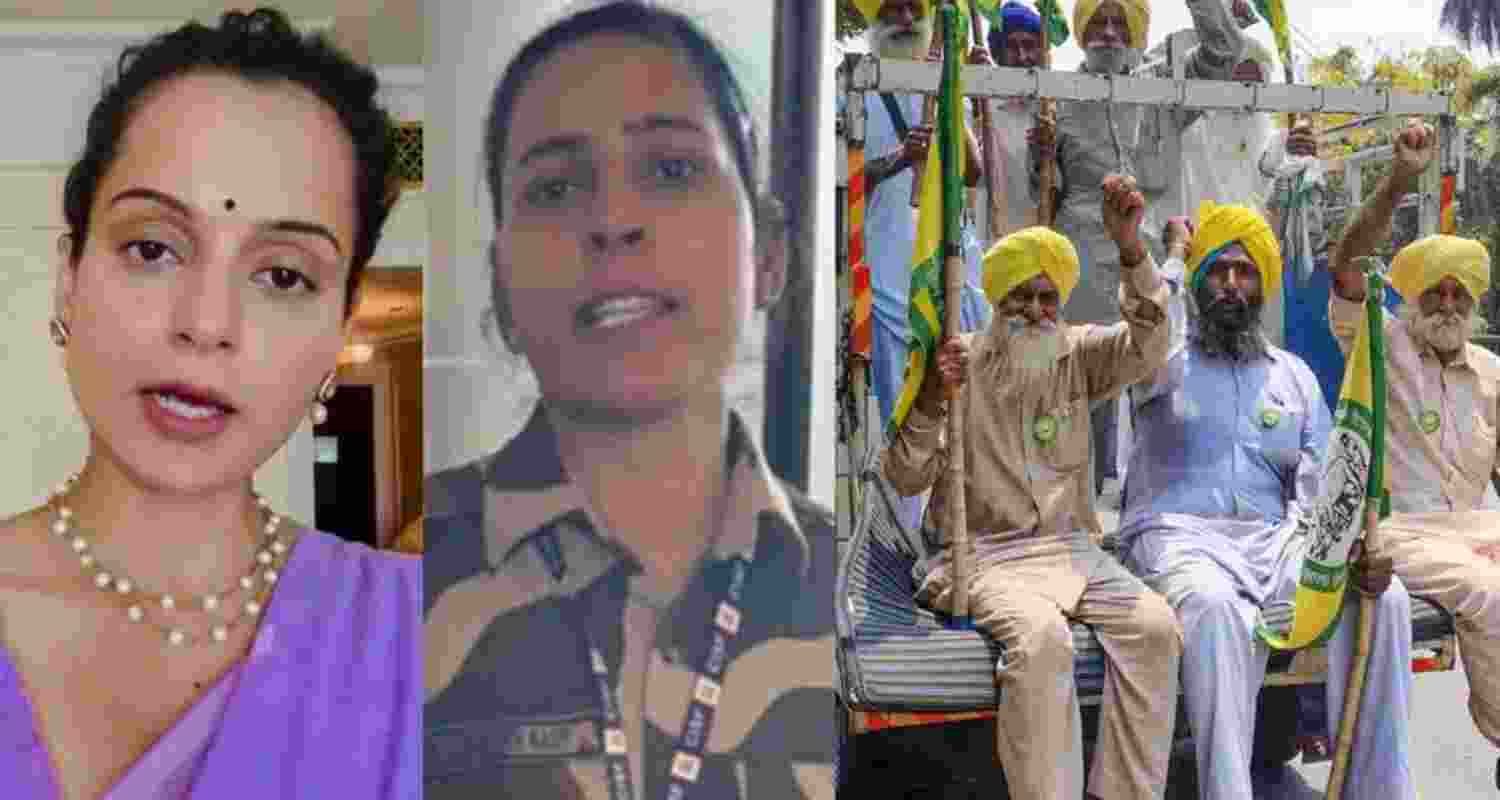 Farmer March Backs CISF Constable in Kangana Slap Row. Farmer March Backs CISF Constable in Kangana Slap Row.