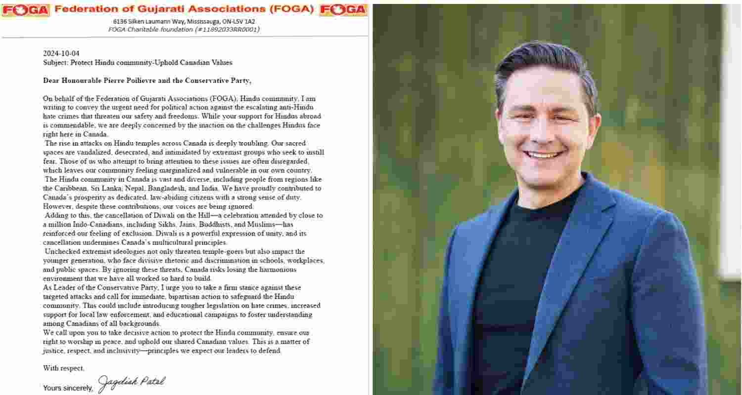 Gujarati Association Urges Action Against Anti Hindu Hate To Oppn Leader Pierre Poilievre. Gujarati Association Urges Action Against Anti Hindu Hate To Oppn Leader Pierre Poilievre.