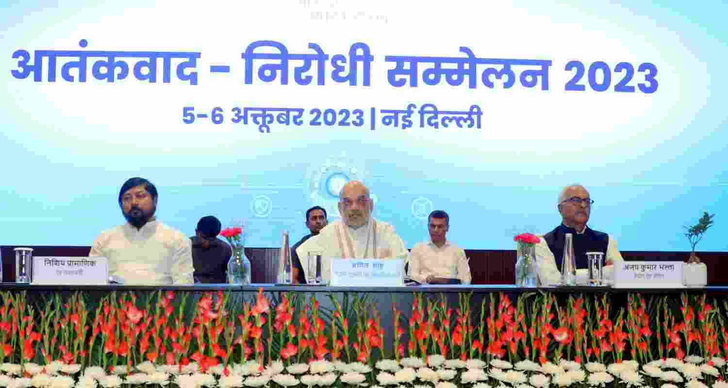 Amit Shah to drive coordinated approach at Anti Terror Conference 2024. File Photo. Amit Shah to drive coordinated approach at Anti Terror Conference 2024. File Photo.