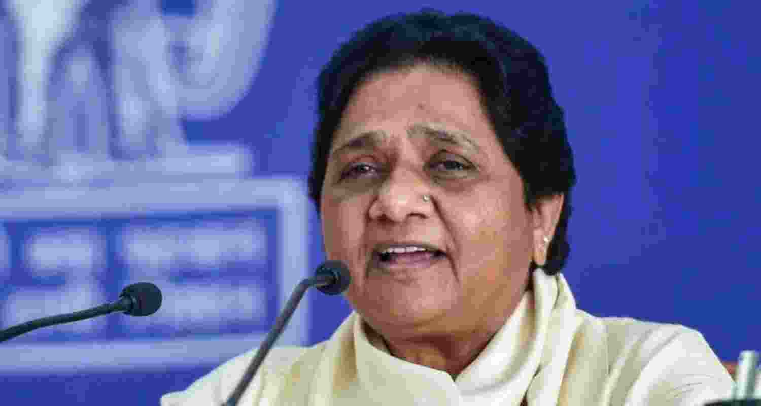 Mayawati Accuses Samajwadi Party of Ending Reservation in Promotions. Image X. Mayawati Accuses Samajwadi Party of Ending Reservation in Promotions. Image X.