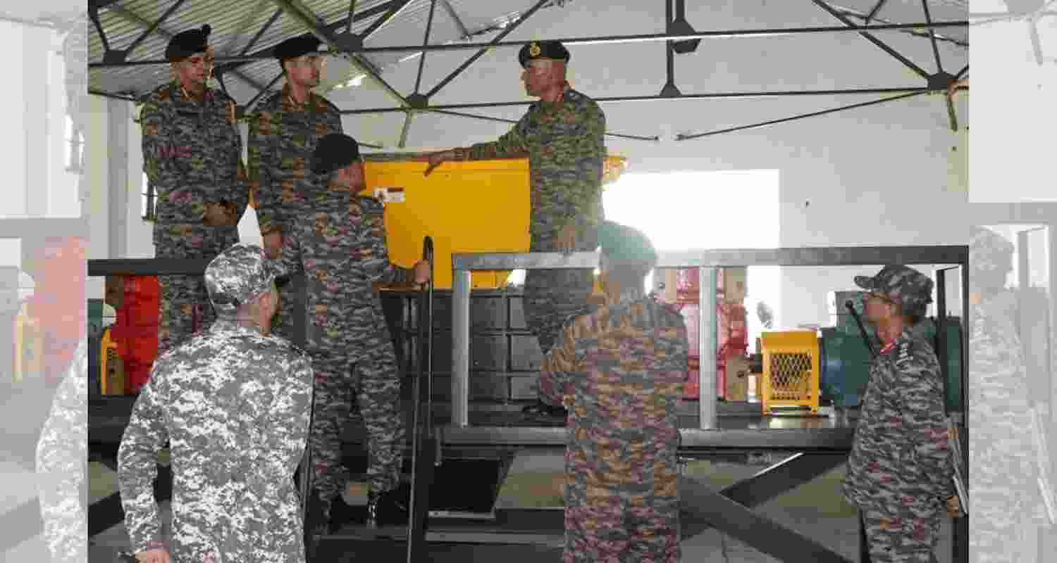 Indian Army’s Northern Army Commander Lieutenant Pratik Sharma visits and reviews operational preparedness in forward areas in Jammu and Kashmir on Thursday. Indian Army’s Northern Army Commander Lieutenant Pratik Sharma visits and reviews operational preparedness in forward areas in Jammu and Kashmir on Thursday.