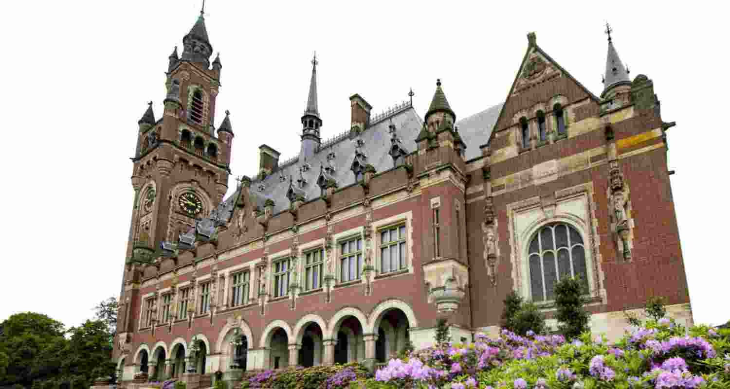 The ICJ sits in the iconic Peace Palace. The ICJ sits in the iconic Peace Palace.