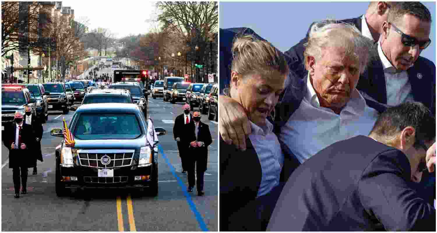 On the day of the rally where he was shot at, Trump arrived via a Secret Service motorcade at approximately 5:30 pm. On the day of the rally where he was shot at, Trump arrived via a Secret Service motorcade at approximately 5:30 pm.