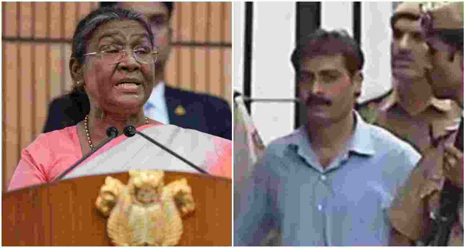 President Droupadi Murmu (L), Pakistani terrorist Mohammed Arif alias Ashfaq (R). President Droupadi Murmu (L), Pakistani terrorist Mohammed Arif alias Ashfaq (R).