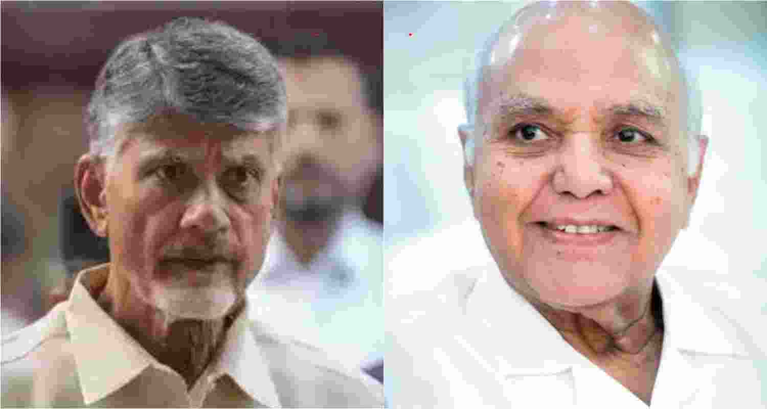 Telugu Desam Party (TDP) President and Chief Minister-designate, Nara Chandrababu Naidu (L), Media baron, Ramoji Rao (R). File photo. Telugu Desam Party (TDP) President and Chief Minister-designate, Nara Chandrababu Naidu (L), Media baron, Ramoji Rao (R). File photo.