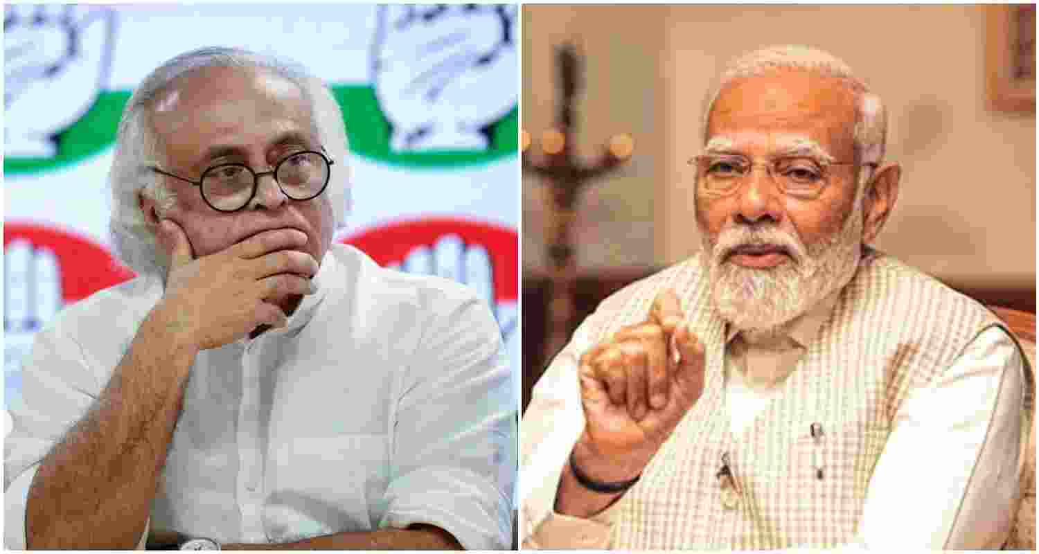 Congress General Secretary Jairam Ramesh (L), Prime Minister Narendra Modi (R). File photos. Congress General Secretary Jairam Ramesh (L), Prime Minister Narendra Modi (R). File photos.
