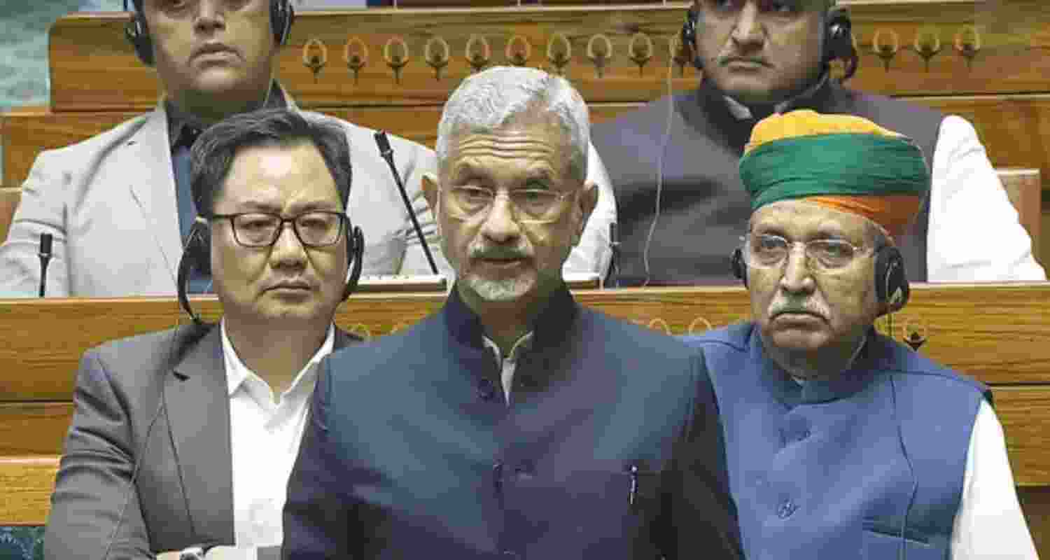 External Affairs Minister S. Jaishankar speaks in the Lok Sabha during the Winter session of Parliament, in New Delhi, Tuesday. External Affairs Minister S. Jaishankar speaks in the Lok Sabha during the Winter session of Parliament, in New Delhi, Tuesday.