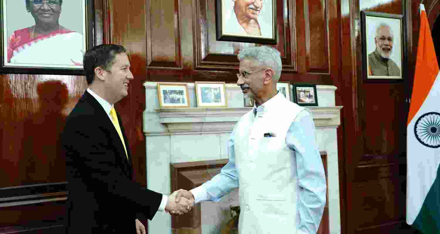 EAM S Jaishankar meets US envoy-designate Sergio Gor. EAM S Jaishankar meets US envoy-designate Sergio Gor.