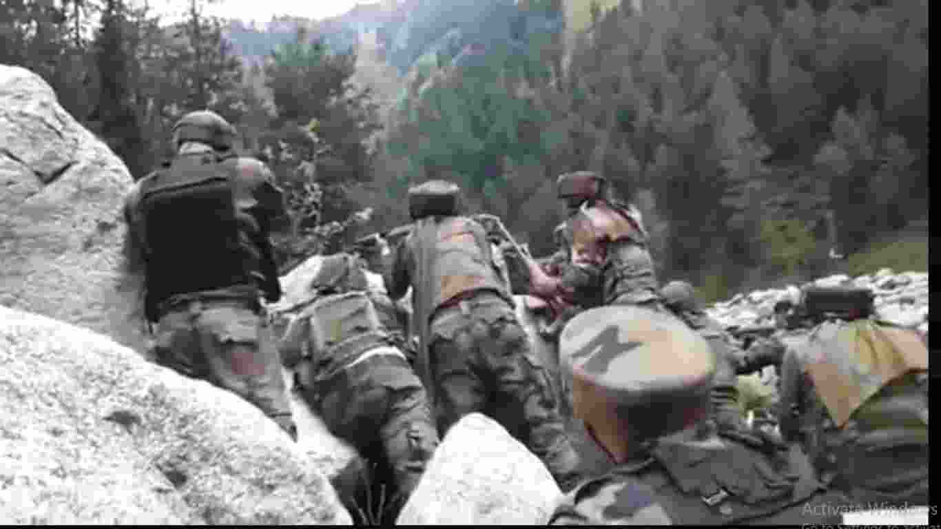 The gunfight took place for a brief period when police assisted by Army and paramilitary forces launched a search operation in Nownatta, Naageni Peyaas and adjoining areas following information about movement of terrorists. The gunfight took place for a brief period when police assisted by Army and paramilitary forces launched a search operation in Nownatta, Naageni Peyaas and adjoining areas following information about movement of terrorists.