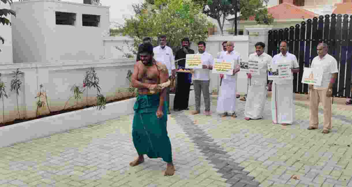 Annamalai flogs self against DMK govt in TN assault case Annamalai flogs self against DMK govt in TN assault case