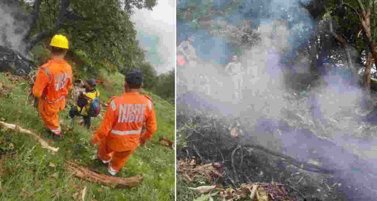 Helicopter crashes near Kedarnath shrine, all 7 on board die Helicopter crashes near Kedarnath shrine, all 7 on board die