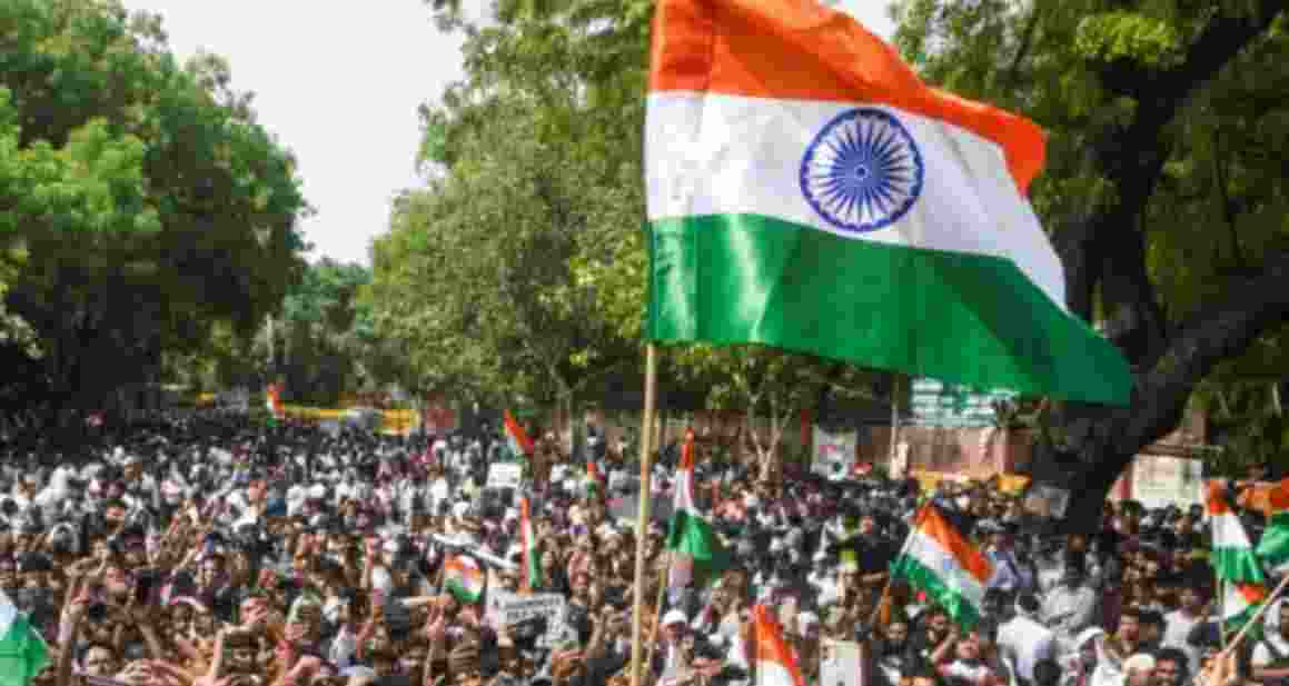 Students' protest at Jantar Mantar in New Delhi - file image. Students' protest at Jantar Mantar in New Delhi - file image.