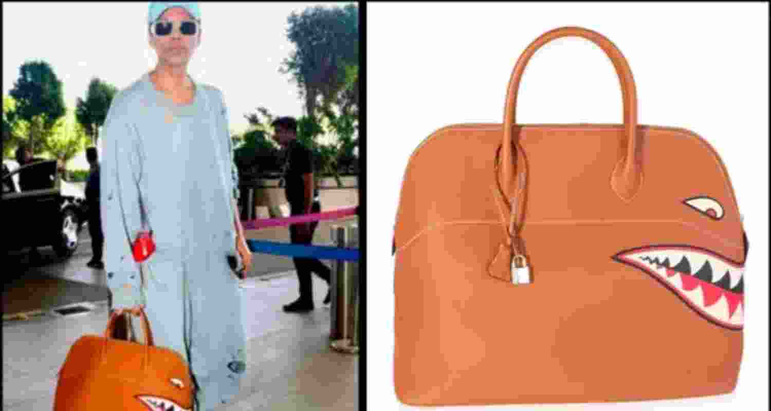 Karan Johar shows off Rs18L Hermes Shark bag in bold airport look Karan Johar shows off Rs18L Hermes Shark bag in bold airport look