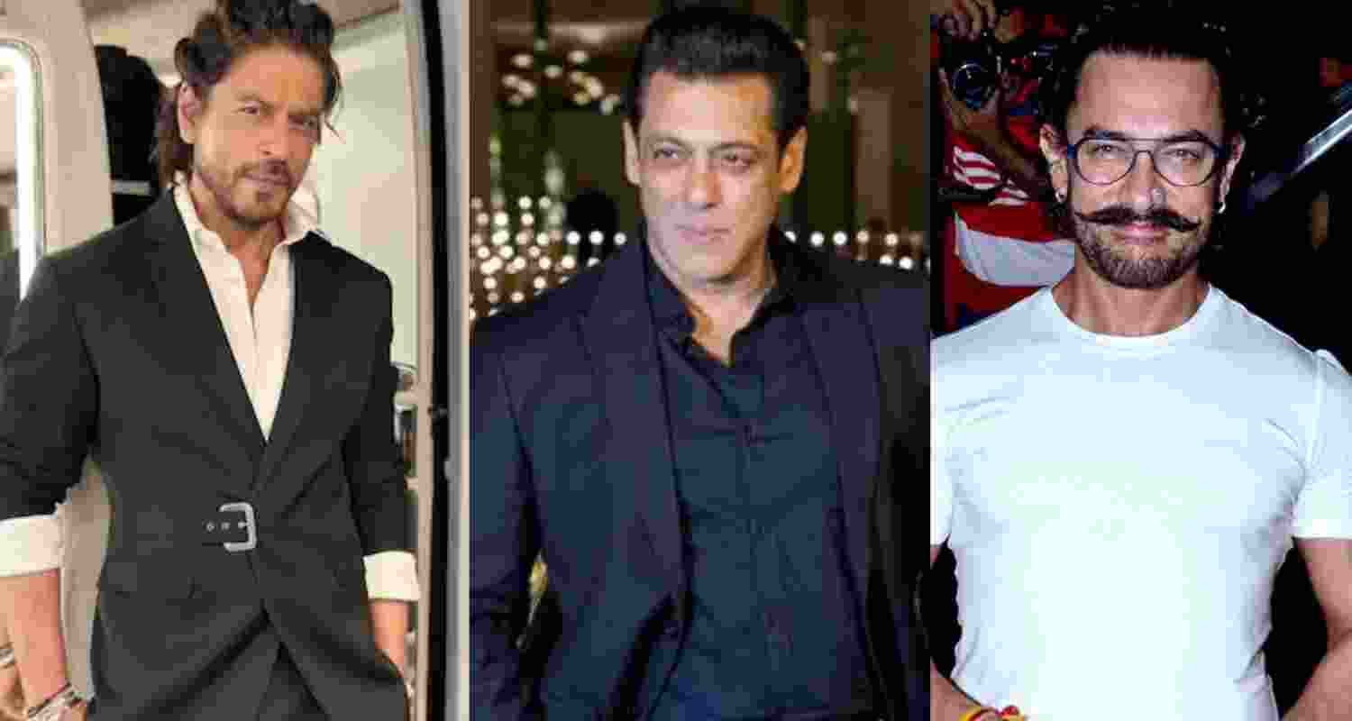 Shahrukh Khan, Salman Khan, and Aamir Khan. Shahrukh Khan, Salman Khan, and Aamir Khan.