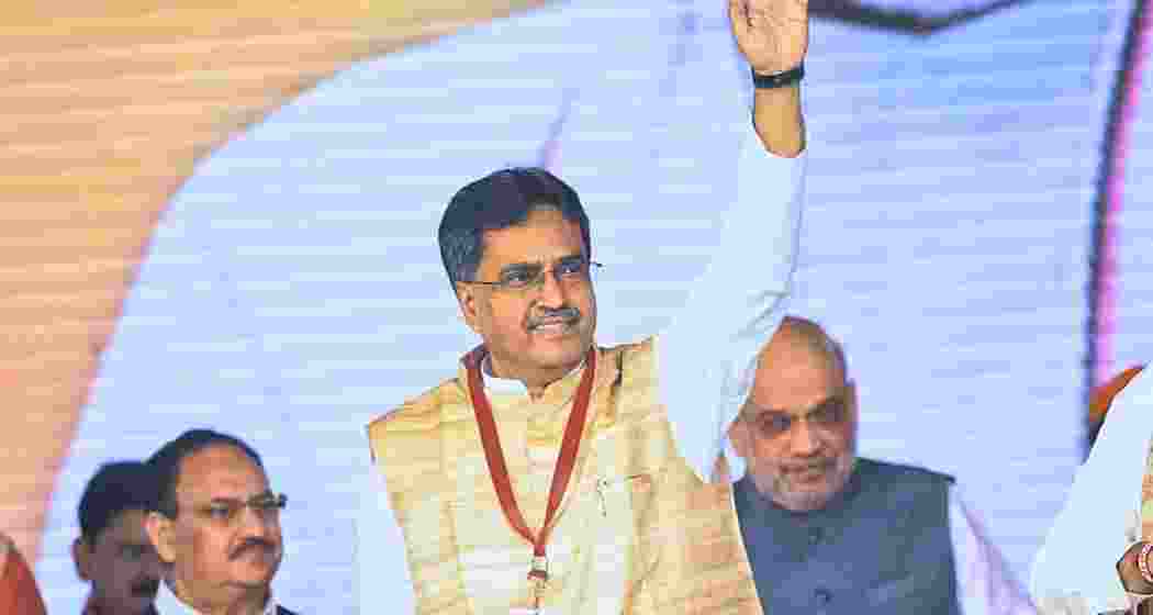 Tripura CM Manik Saha waves to supporters during a public meeting in Agartala, Tripura. (File photo) Tripura CM Manik Saha waves to supporters during a public meeting in Agartala, Tripura. (File photo)