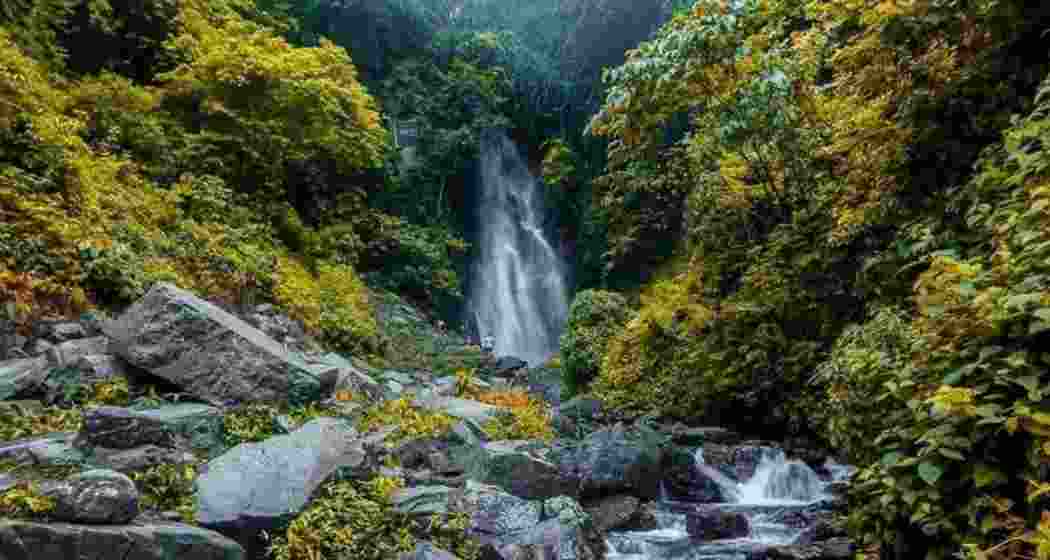 The Sadu Chiru waterfall, near the Ichum Keirap village, about 27 km from Imphal, Manipur. The Sadu Chiru waterfall, near the Ichum Keirap village, about 27 km from Imphal, Manipur.