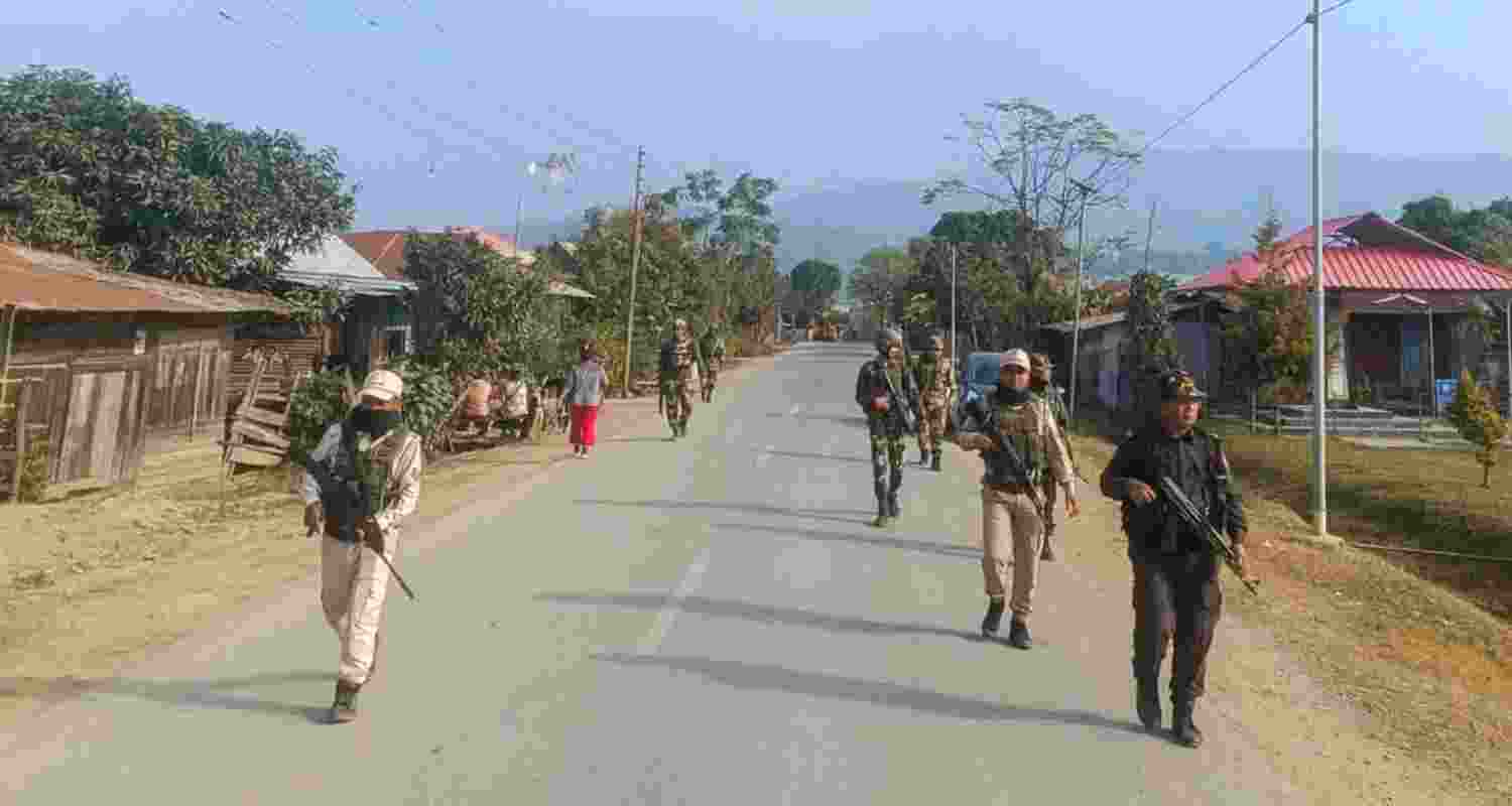 A representative image of security forces in Manipur. A representative image of security forces in Manipur.