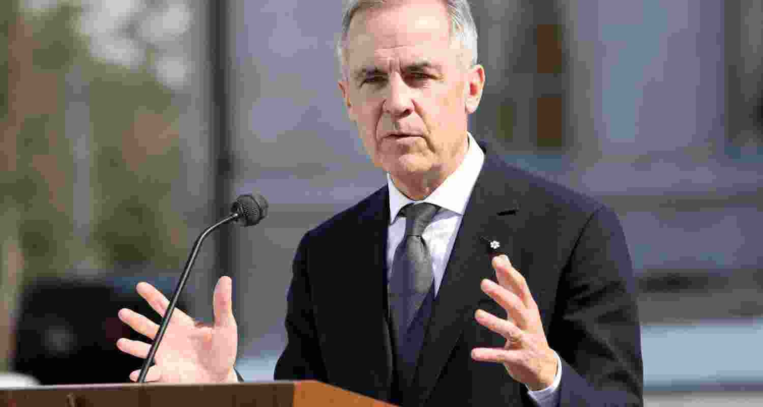 Canada's Prime Minister Mark Carney speaks at the Liberal Party election night headquarters in Ottawa, Ontario, Canada on Tuesday. Canada's Prime Minister Mark Carney speaks at the Liberal Party election night headquarters in Ottawa, Ontario, Canada on Tuesday.
