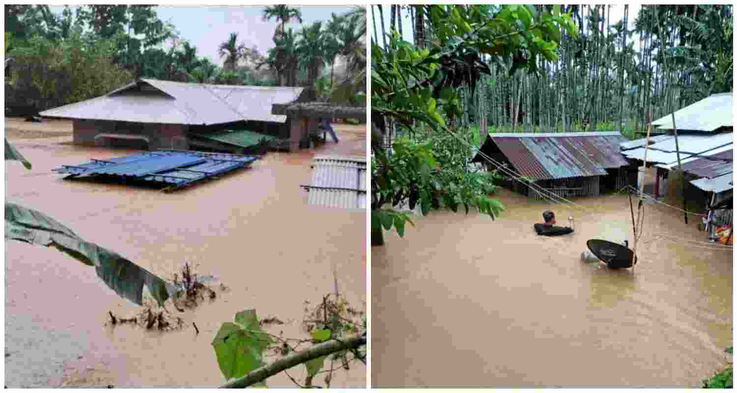 The flood and landslide-affected areas in Meghalaya's Garo Hills. The flood and landslide-affected areas in Meghalaya's Garo Hills.