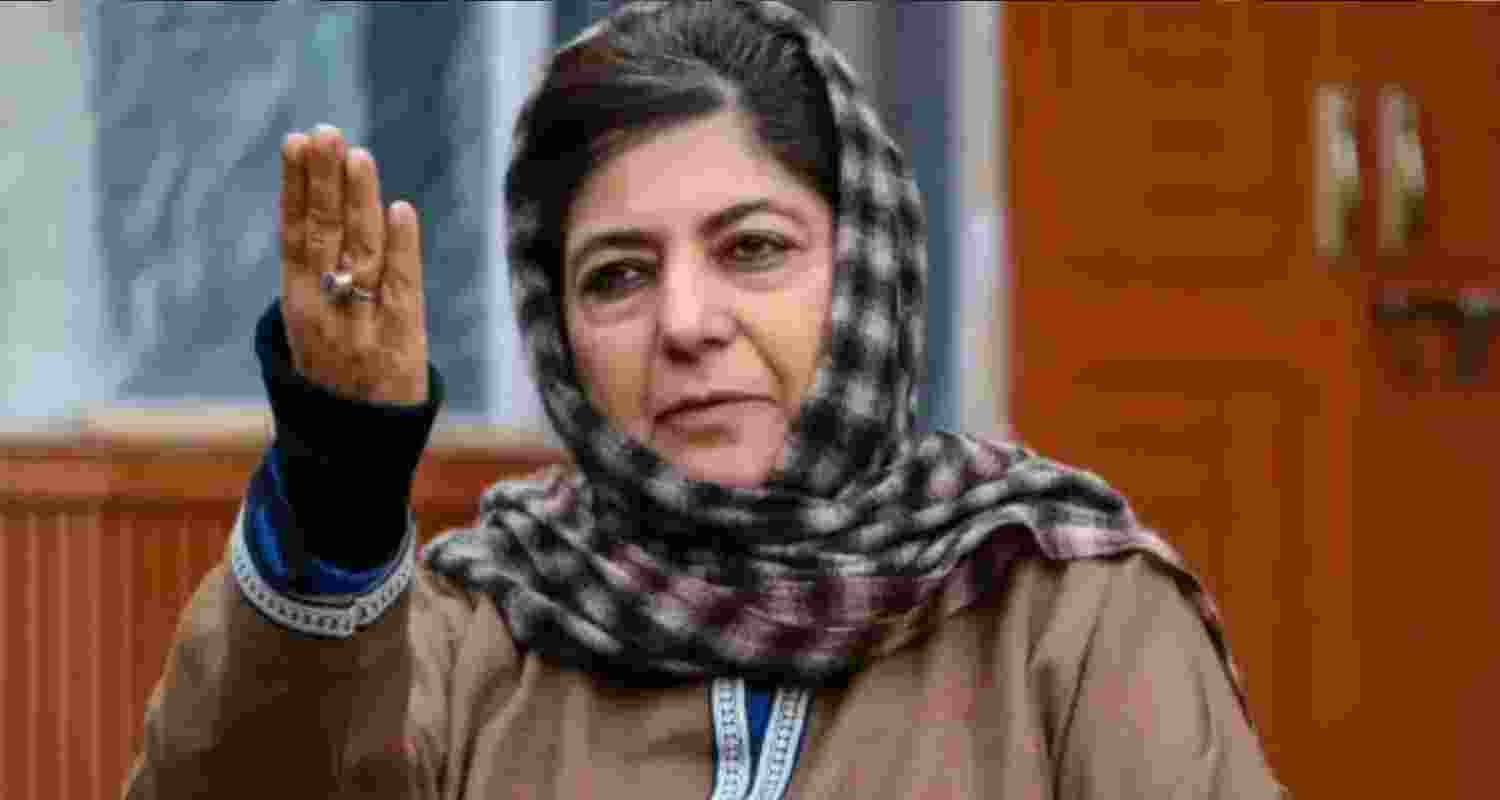An image of former J&K CM Mehbooba Mufti. An image of former J&K CM Mehbooba Mufti.