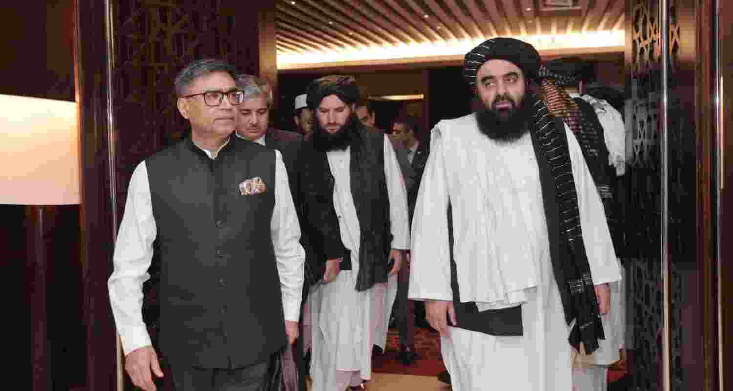 Indian Foreign Secretary Vikram Misri met Taliban's acting Foreign Minister Mullah Amir Khan Muttaqi on January 8 in Dubai. Image: X Indian Foreign Secretary Vikram Misri met Taliban's acting Foreign Minister Mullah Amir Khan Muttaqi on January 8 in Dubai. Image: X