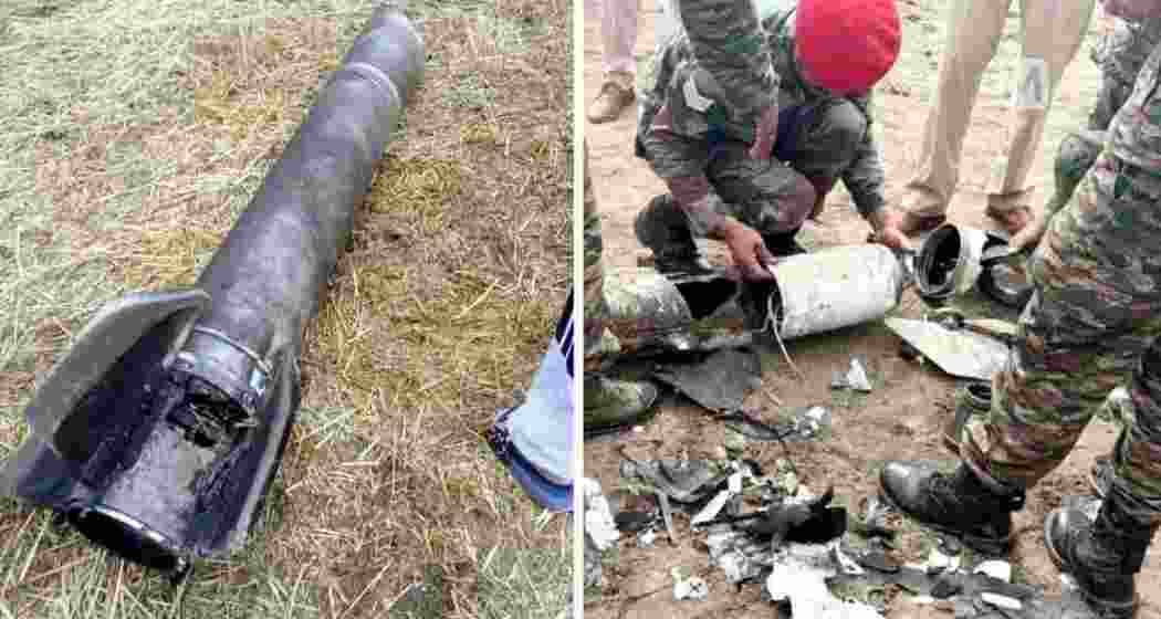 Debris from a suspected Chinese missile (left) and a Turkish drone (right) reportedly used by Pakistan in operations targeting India. Debris from a suspected Chinese missile (left) and a Turkish drone (right) reportedly used by Pakistan in operations targeting India.
