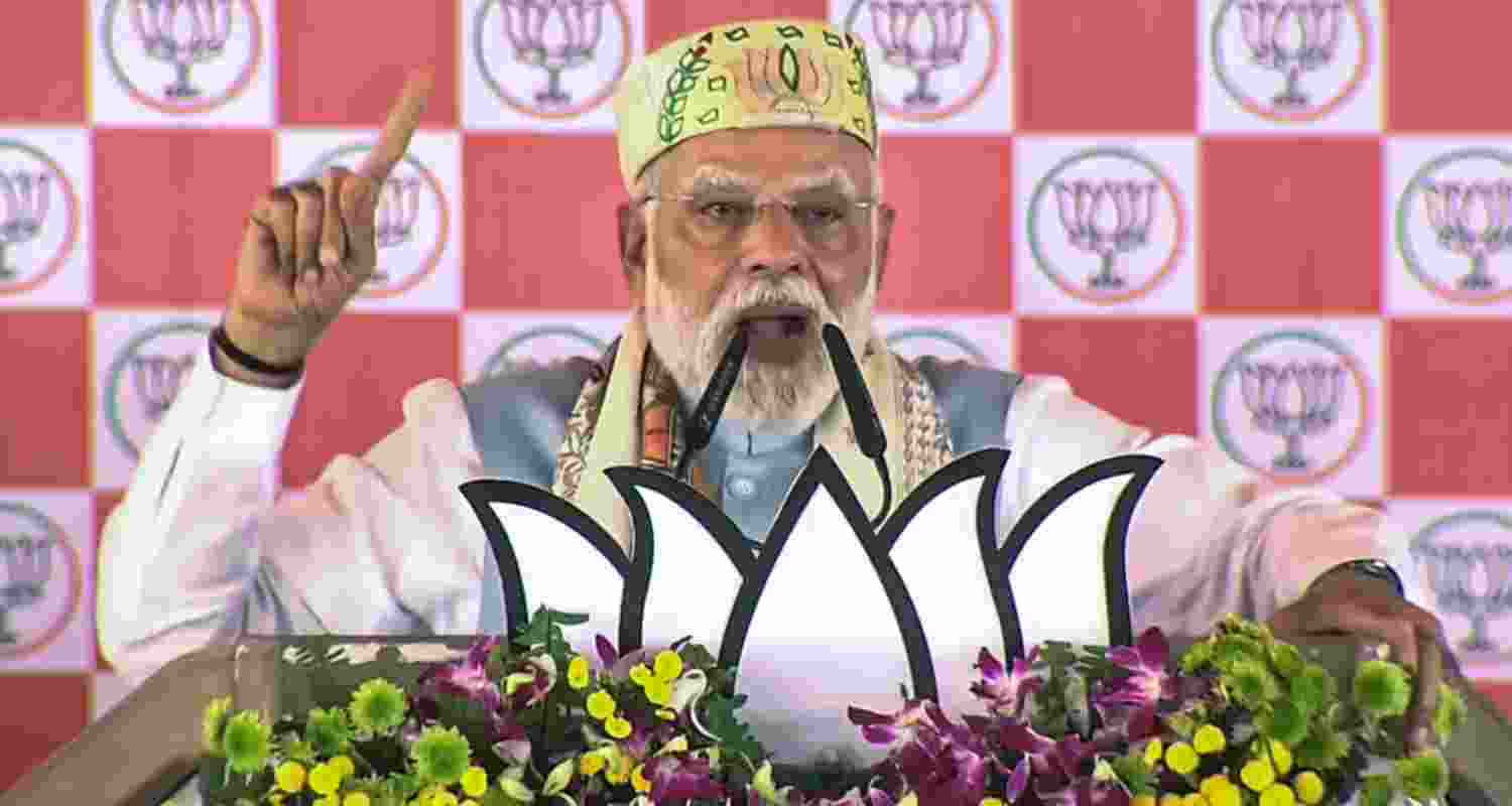Prime Minister Narendra Modi addresses a rally ahead of Bihar Assembly elections, in Saharsa, Bihar. Prime Minister Narendra Modi addresses a rally ahead of Bihar Assembly elections, in Saharsa, Bihar.