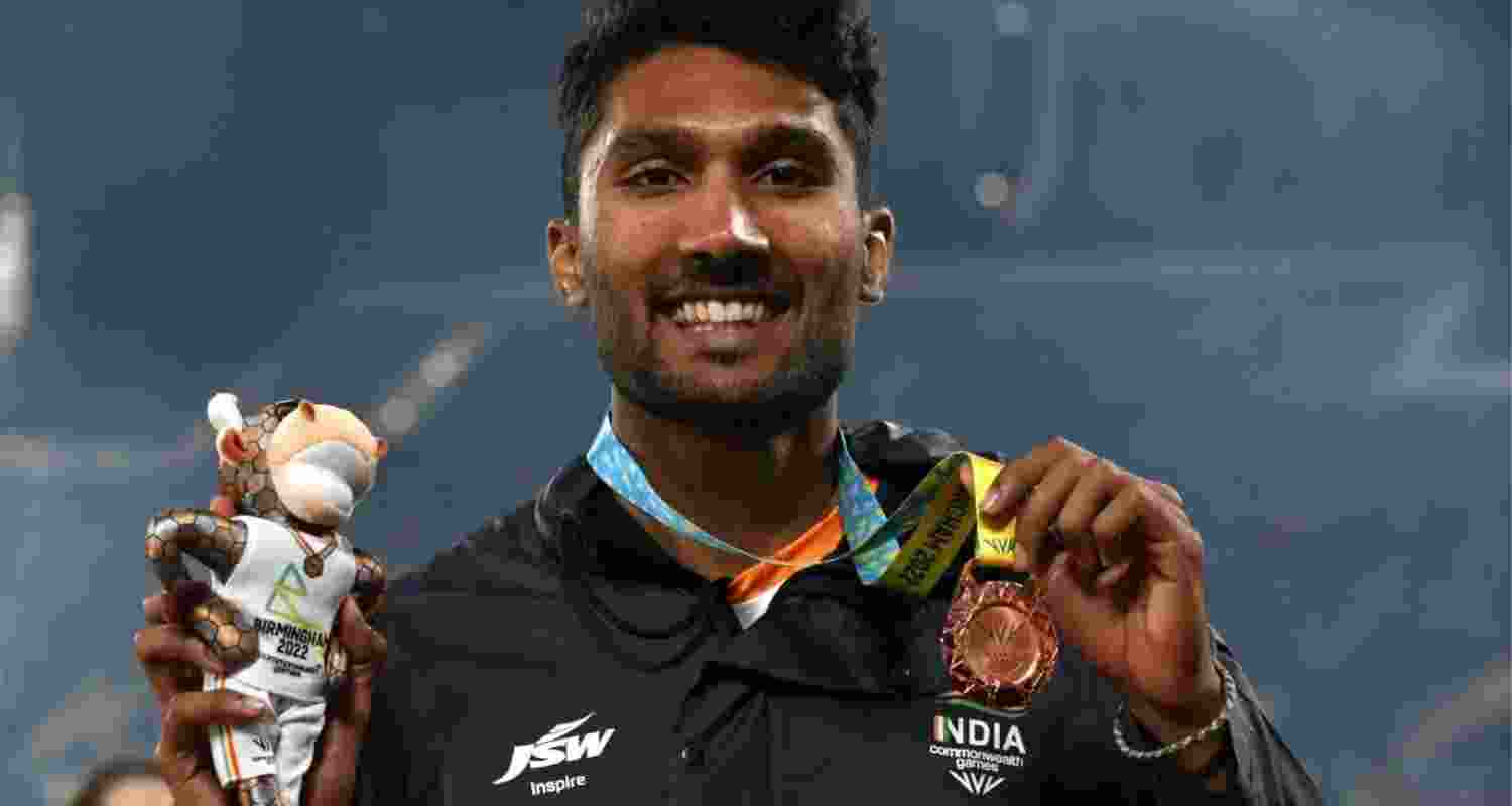 Image of Indian high jumper Tejaswin Shankar. Image of Indian high jumper Tejaswin Shankar.