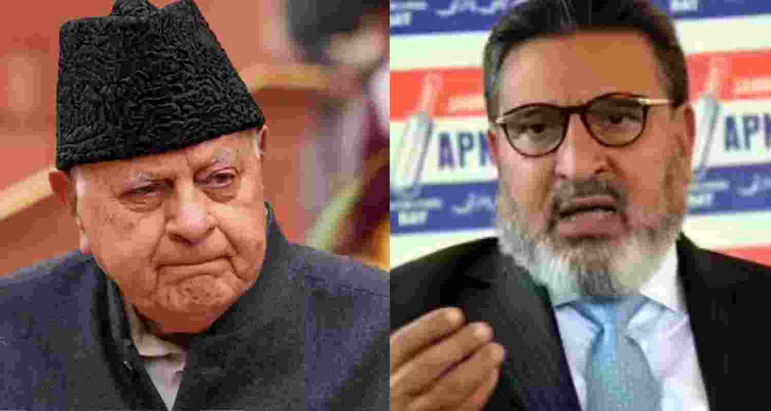National Conference chief Dr Farooq Abdullah and Apni Party chief Altaf Bukhari National Conference chief Dr Farooq Abdullah and Apni Party chief Altaf Bukhari