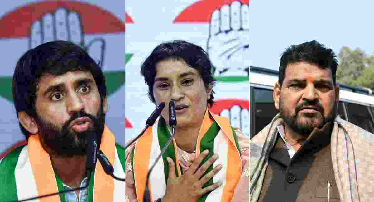 Wrestlers Vinesh, Bajrang used as pawns by Congress, says Brij Bhushan Wrestlers Vinesh, Bajrang used as pawns by Congress, says Brij Bhushan