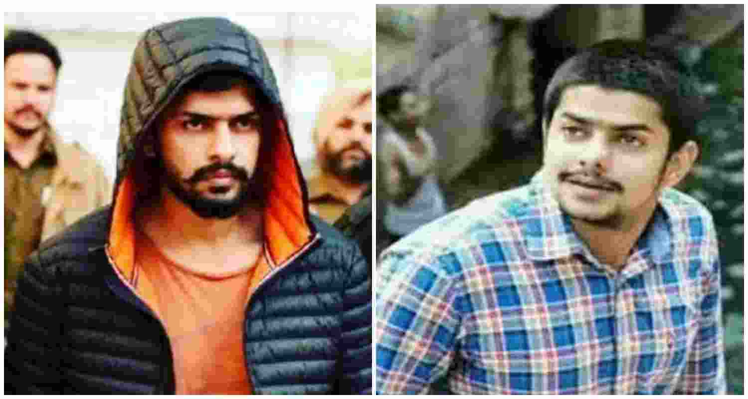 Jailed gangster Lawrence Bishnoi (L), brother Anmol Bishnoi (R). Jailed gangster Lawrence Bishnoi (L), brother Anmol Bishnoi (R).