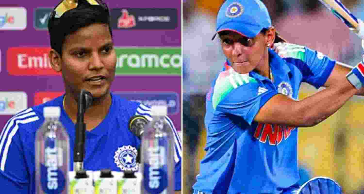Deepti Sharma and (right) India skipper Harmanpreet Kaur. Deepti Sharma and (right) India skipper Harmanpreet Kaur.