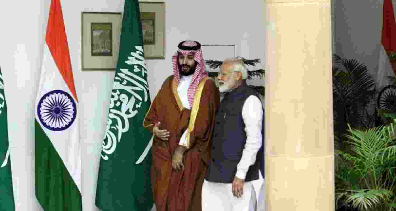 PM Narendra Modi and Saudi Arabia Crown Prince (File pic). PM Narendra Modi and Saudi Arabia Crown Prince (File pic).