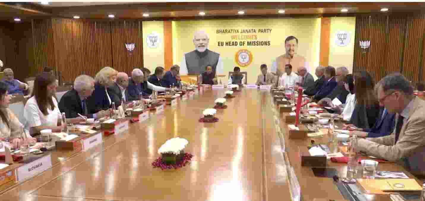 Nitin Nabin interacts with EU member nations under know BJP prog Nitin Nabin interacts with EU member nations under know BJP prog