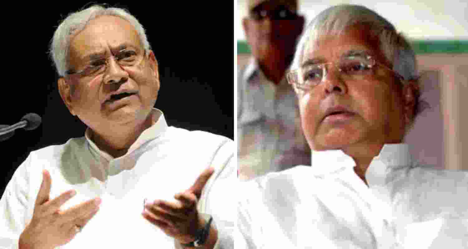 Bihar Chief Minister Nitish Kumar (left) and Rashtriya Janata Dal leader Lalu Prasad Yadav. Bihar Chief Minister Nitish Kumar (left) and Rashtriya Janata Dal leader Lalu Prasad Yadav.