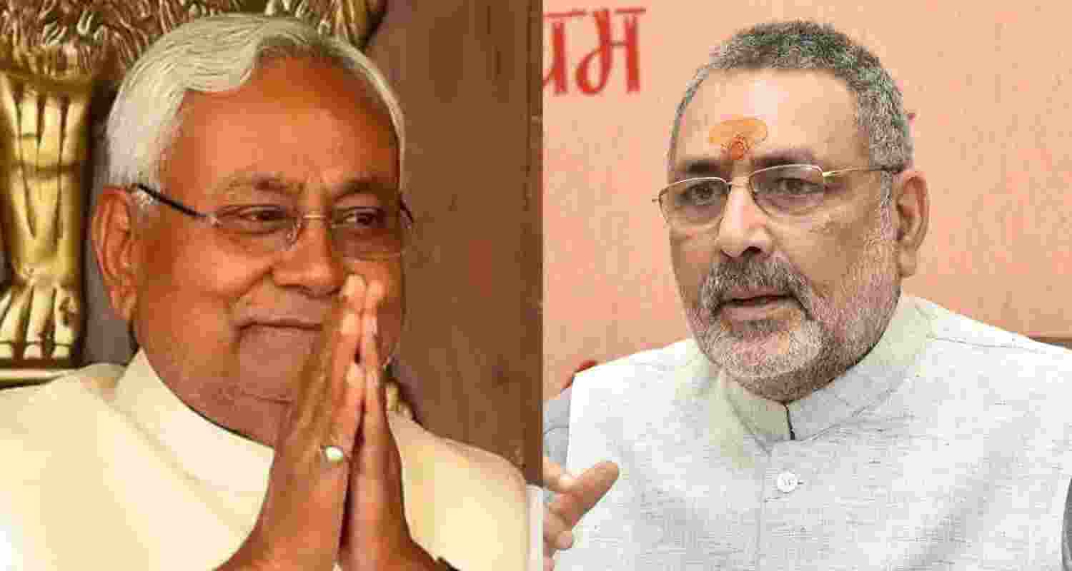 Bihar Chief Minister Nitish Kumar (left) and Bharatiya Janata Party leader and Union Minister Giriraj Singh. Bihar Chief Minister Nitish Kumar (left) and Bharatiya Janata Party leader and Union Minister Giriraj Singh.